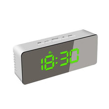 Load image into Gallery viewer, Digital Alarm Clock Desk Table Clock 3 Alarm Sounds Adjustable Volume Easy Digital Alarm Clock for Kids and Adults Compact Desk & Shelf Clocks for Bedroom Curved LED Screen Alarm Clocks For Kid Bedroom Temperature Snooze Function Home Decor Watch