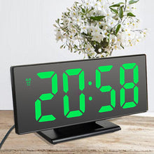 Load image into Gallery viewer, Digital Alarm Clock LED Digital Display Dual Alarm with USB Charger Port 0-100 Dimmer for Seniors Simple Bedside Big Number Alarm Clocks for Bedrooms LED Mirror Electronic Alarm Clocks Large LCD Display Digital Table Clock with Calendar Temperature