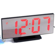 Load image into Gallery viewer, Digital Alarm Clock LED Digital Display Dual Alarm with USB Charger Port 0-100 Dimmer for Seniors Simple Bedside Big Number Alarm Clocks for Bedrooms LED Mirror Electronic Alarm Clocks Large LCD Display Digital Table Clock with Calendar Temperature