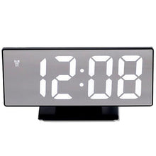 Load image into Gallery viewer, Digital Alarm Clock LED Digital Display Dual Alarm with USB Charger Port 0-100 Dimmer for Seniors Simple Bedside Big Number Alarm Clocks for Bedrooms LED Mirror Electronic Alarm Clocks Large LCD Display Digital Table Clock with Calendar Temperature