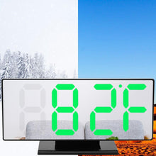 Load image into Gallery viewer, Digital Alarm Clock LED Digital Display Dual Alarm with USB Charger Port 0-100 Dimmer for Seniors Simple Bedside Big Number Alarm Clocks for Bedrooms LED Mirror Electronic Alarm Clocks Large LCD Display Digital Table Clock with Calendar Temperature