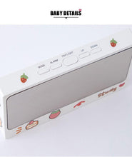 Load image into Gallery viewer, Digital Clock Table Clock Snooze Alarm Cute Silent Mirror Clock Student Desktop Mirror Surface LED Alarm Clock with USB Charger 12/24H Easy Snooze Function Adjustable Brightness Alarm Clocks for Bedroom LED Clock Electronic Clock for Children