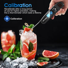 Load image into Gallery viewer, Digital Kitchen Food Thermometer For Meat Water Milk Cooking Oven Cooking Food Min Max Thermometer Magnetic Waterproof with Backlight for Adults Kitchen Grill Steak Out Food Probe BBQ Electronic Oven Thermometer Kitchen Tools