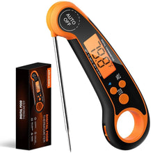 Load image into Gallery viewer, Digital Meat Thermometer Instant Read Food Thermometer for Cooking Digital Kitchen Thermometer Probe with Backlight & Reversible Display Cooking Thermometer for Candy Grill Food Kitchen Digital Meat Thermometer BBQ Waterproof Kitchen Cooking Tools