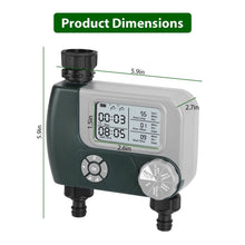 Load image into Gallery viewer, Digital Programmable Sprinkler Timer with 2 Outlet Zones