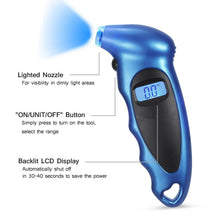 Load image into Gallery viewer, Digital Tire Pressure Gauge 150 PSI 4 Settings