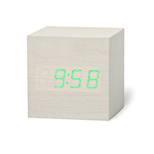 Load image into Gallery viewer, Digital Wooden LED Alarm Clock Wood Retro Glow Clock Digital Alarm Clock, with Wooden Electronic LED Time Display 3 Dual Plus Alarm Cubic Small Mini Wood Made Electric Clocks for Desktop Table Decor Voice Control Snooze Function Desk Tools