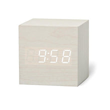 Load image into Gallery viewer, Digital Wooden LED Alarm Clock Wood Retro Glow Clock Digital Alarm Clock, with Wooden Electronic LED Time Display 3 Dual Plus Alarm Cubic Small Mini Wood Made Electric Clocks for Desktop Table Decor Voice Control Snooze Function Desk Tools