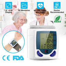 Load image into Gallery viewer, Digital Wrist Blood Pressure Monitor