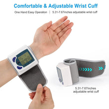 Load image into Gallery viewer, Digital Wrist Blood Pressure Monitor