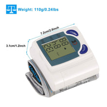 Load image into Gallery viewer, Digital Wrist Blood Pressure Monitor