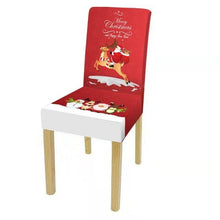 Load image into Gallery viewer, Dining Room Chair Protector Slipcovers Popular New Holiday Universal Size Christmas Printing Chair Cover Stretch Washable Detachable Seat Covers For Hotel Banquet Home Christmas Party