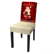 Load image into Gallery viewer, Dining Room Chair Protector Slipcovers Popular New Holiday Universal Size Christmas Printing Chair Cover Stretch Washable Detachable Seat Covers For Hotel Banquet Home Christmas Party