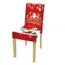 Load image into Gallery viewer, Dining Room Chair Protector Slipcovers Popular New Holiday Universal Size Christmas Printing Chair Cover Stretch Washable Detachable Seat Covers For Hotel Banquet Home Christmas Party