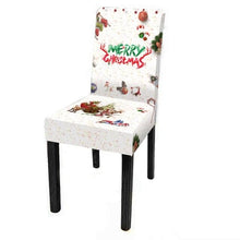 Load image into Gallery viewer, Dining Room Chair Protector Slipcovers Popular New Holiday Universal Size Christmas Printing Chair Cover Stretch Washable Detachable Seat Covers For Hotel Banquet Home Christmas Party