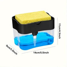Load image into Gallery viewer, Dish Soap Dispenser and Sponge Holder Metallic Silver