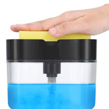 Load image into Gallery viewer, Dish Soap Dispenser and Sponge Holder Metallic Silver