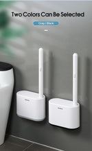 Load image into Gallery viewer, Disposable Toilet Brush With Cleaning Liquid Wall-Mounted Cleaning Tool For Bathroom Replacement Brush Head Accessories Wall Toilet Brush And Holder Set Flexible Toilet Bowl Cleaner Brush With Silicone Bristles Bendable Brush Head To Clean Toilet Corner