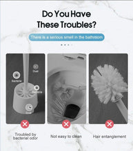 Load image into Gallery viewer, Disposable Toilet Brush With Cleaning Liquid Wall-Mounted Cleaning Tool For Bathroom Replacement Brush Head Accessories Wall Toilet Brush And Holder Set Flexible Toilet Bowl Cleaner Brush With Silicone Bristles Bendable Brush Head To Clean Toilet Corner