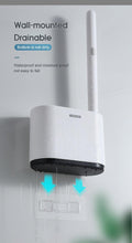 Load image into Gallery viewer, Disposable Toilet Brush With Cleaning Liquid Wall-Mounted Cleaning Tool For Bathroom Replacement Brush Head Accessories Wall Toilet Brush And Holder Set Flexible Toilet Bowl Cleaner Brush With Silicone Bristles Bendable Brush Head To Clean Toilet Corner