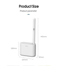 Load image into Gallery viewer, Disposable Toilet Brush With Cleaning Liquid Wall-Mounted Cleaning Tool For Bathroom Replacement Brush Head Accessories Wall Toilet Brush And Holder Set Flexible Toilet Bowl Cleaner Brush With Silicone Bristles Bendable Brush Head To Clean Toilet Corner