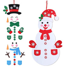 Load image into Gallery viewer, DIY Felt Christmas Hanging Decorations Kits with 54 Piece Detachable Ornaments