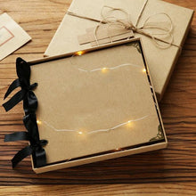 Load image into Gallery viewer, DIY Photo Albums Wedding Photo Scrapbook 20Pages Cover Self Adhesive Scrapbook Album Case Binding Hardcover Craft Blank Black Page Wedding and Anniversary Family Photo Album