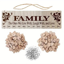 Load image into Gallery viewer, DIY Wooden Family Birthday Board Hanging Sign Pendant