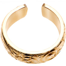 Load image into Gallery viewer, Handcrafted 14k Yellow Gold Filled Swirl Flower Toe Ring