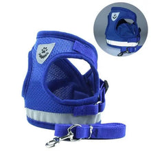 Load image into Gallery viewer, Dog Harness and Leash Set For Small Medium Dogs Nylon Mesh Puppy Cat Harnesses Vest Reflective Walking Lead Leash Puppy Harness and Leash No Pull Adjustable Reflective Harness with Soft Mesh for Puppies and Small Dogs