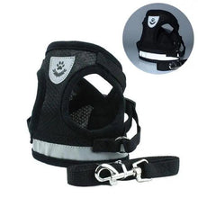 Load image into Gallery viewer, Dog Harness and Leash Set For Small Medium Dogs Nylon Mesh Puppy Cat Harnesses Vest Reflective Walking Lead Leash Puppy Harness and Leash No Pull Adjustable Reflective Harness with Soft Mesh for Puppies and Small Dogs