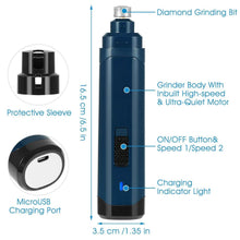 Load image into Gallery viewer, Dog Nail Grinder 2 Speeds Quiet USB Rechargeable
