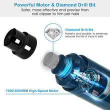Load image into Gallery viewer, Dog Nail Grinder 2 Speeds Quiet USB Rechargeable