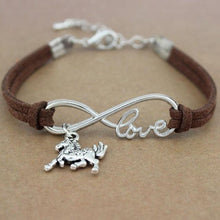 Load image into Gallery viewer, Dog Paws Best Friends Heart Animal Infinity Love Charm Bracelets Women Men Girl Boy Print Bracelet With Love And Infinity Symbol For Women Girls Faux Suede Adjustable Bracelet