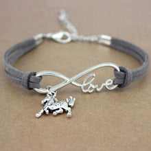 Load image into Gallery viewer, Dog Paws Best Friends Heart Animal Infinity Love Charm Bracelets Women Men Girl Boy Print Bracelet With Love And Infinity Symbol For Women Girls Faux Suede Adjustable Bracelet