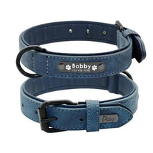 Load image into Gallery viewer, Dogs Collars Personalized Padded Collar Leather Dog Walking Leash For Small Medium Large Dogs Dog Collar and Leash Dog Collar and Leash Leather Padded Dogs Collars Lead Rope