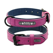 Load image into Gallery viewer, Dogs Collars Personalized Padded Collar Leather Dog Walking Leash For Small Medium Large Dogs Dog Collar and Leash Dog Collar and Leash Leather Padded Dogs Collars Lead Rope