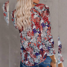 Load image into Gallery viewer, Dokotoo Women's Casual Boho Floral Printed V-Neck Top