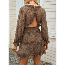 Load image into Gallery viewer, Dokotoo Womens Spring Summer Deep V Neck Ruffle Long Sleeve Floral Print Mini Dress