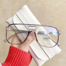 Load image into Gallery viewer, Double Beam Anti Blue Light Glasses Frame Women Men Anti Eyestrain Computer Reading TV Glasses Stylish Frame Anti Glasses Men And Women Retro Big Frame Myopia Eyeglasses Oversized Mirror Frame