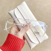 Load image into Gallery viewer, Double Beam Anti Blue Light Glasses Frame Women Men Anti Eyestrain Computer Reading TV Glasses Stylish Frame Anti Glasses Men And Women Retro Big Frame Myopia Eyeglasses Oversized Mirror Frame