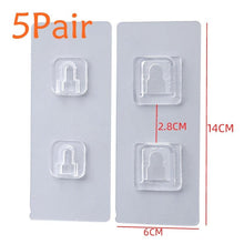 Load image into Gallery viewer, Double-Sided Adhesive Wall Hooks Hanger Strong Transparent Hooks Suction Cup Sucker Wall Storage Holder For Kitchen Bath Bathroom Kitchen Heavy Duty Self Adhesive Hooks