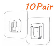 Load image into Gallery viewer, Double-Sided Adhesive Wall Hooks Hanger Strong Transparent Hooks Suction Cup Sucker Wall Storage Holder For Kitchen Bath Bathroom Kitchen Heavy Duty Self Adhesive Hooks