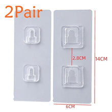 Load image into Gallery viewer, Double-Sided Adhesive Wall Hooks Hanger Strong Transparent Hooks Suction Cup Sucker Wall Storage Holder For Kitchen Bath Bathroom Kitchen Heavy Duty Self Adhesive Hooks