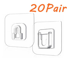 Load image into Gallery viewer, Double-Sided Adhesive Wall Hooks Hanger Strong Transparent Hooks Suction Cup Sucker Wall Storage Holder For Kitchen Bath Bathroom Kitchen Heavy Duty Self Adhesive Hooks
