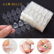 Load image into Gallery viewer, Double Sided False Nail Art Adhesive Tape Glue Sticker Tips Fake Nail Acrylic Manicure Gel Makeup Tool Self Adhesive Nail Glue Sticker for False Nail Tips Waterproof Breathable Jelly Gel Nail Tape Glue Stickers for False Nails Tips
