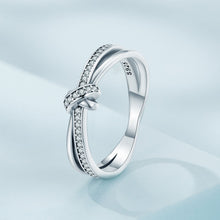 Load image into Gallery viewer, S925 Sterling Silver Oxidized Pavé Setting CZ Ring Size 6 for Women