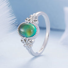 Load image into Gallery viewer, 925 Sterling Silver Ring 1.7mm Size 6.0 with Transparent Glass for Women