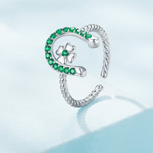 Load image into Gallery viewer, 925 Sterling Silver Plated Platinum CZ Ring for Women
