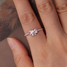 Load image into Gallery viewer, 925 Sterling Silver Plated White Gold 0.65cm Pendant Ring Size 6 for Women